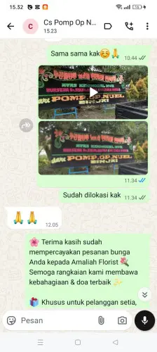 Testimonial Papan Bunga citorek tengah