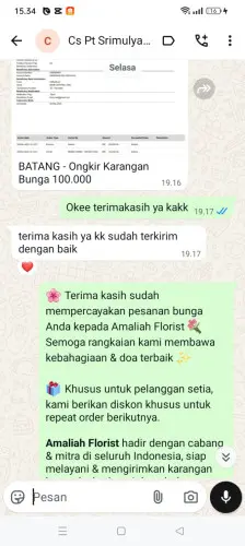Testimonial Papan Bunga citorek tengah