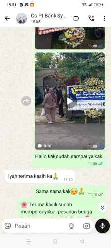 Testimonial Papan Bunga citorek tengah